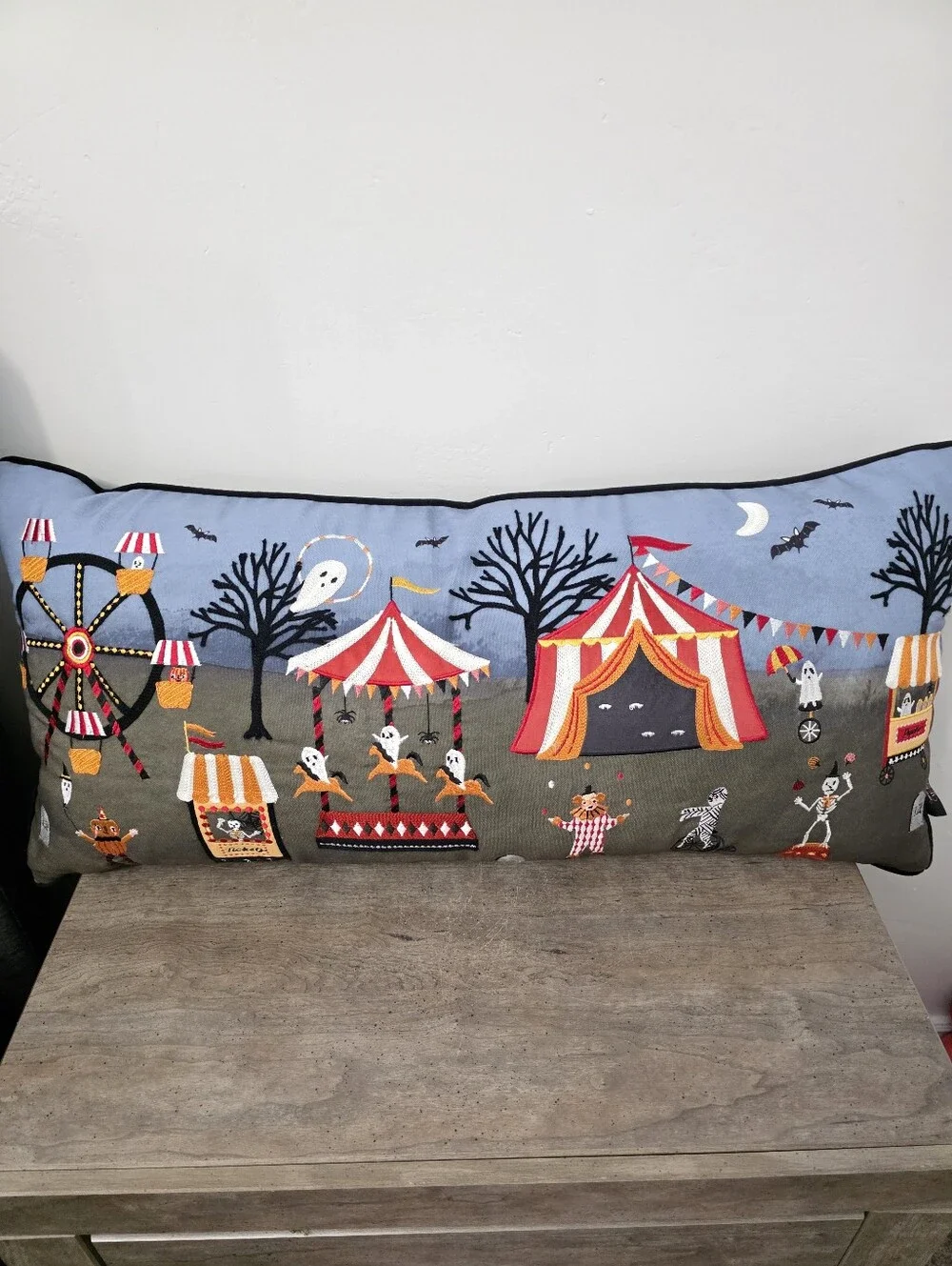 Cynthia Rowley Carnival Scene Halloween Pillow XL Viral